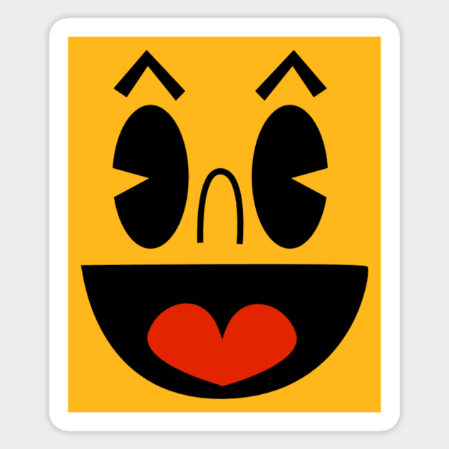 Pac-Man's Face Sticker by MichaelJLarson